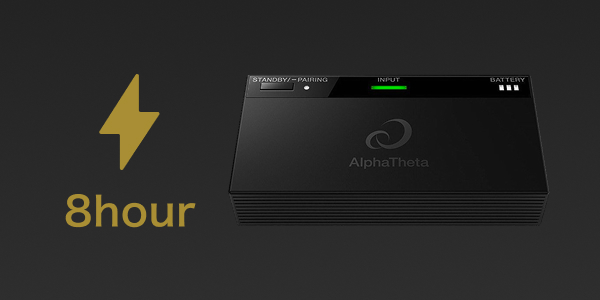 Il trasmettitore SonicLink consente fino a 8 ore di uso continuato.